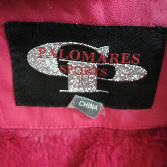 PALOMARES LADIES MAGENTA VEGAN LEATHER BOMBER JACKET - Picture 12 of 14